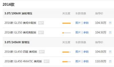 奔驰GL级价格多少 奔驰GL级的价为115.96万元