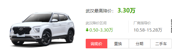 现代ix25降价了吗 现代ix25最高降价3.6万元（报价后价约9万）
